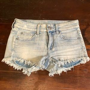 American Eagle Outfitters Super Stretch Shortie Exposed Pocket Frayed Short, 2